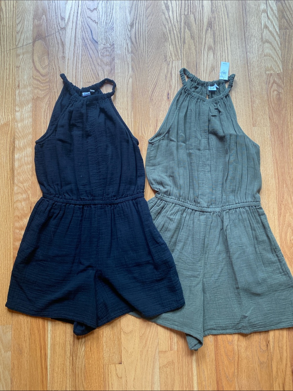 GAP Two-Piece Halter Romper Set - Black & Olive